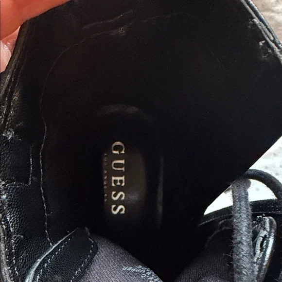 GUESS Black Moto Boots with Logo Detail - Picture 7 of 7